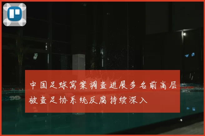 中国足球窝案调查进展多名前高层被查足协系统反腐持续深入